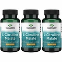 Swanson L-Citrulline Malate - Suplemento Aminoácidos Promoción de la Producción de Energía " Circulación de Sangre Saludable - Fórmula Natural Apoyo Wellness Global - (60 cápsulas, 750 mg cada uno) (3 Pack)