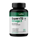rTG Omega 3 Norwegian Fish Oil with CoQ10 Dietary Supplement- Heart Health & Antioxidant Support with Vitamins D &amp; E – 2000 mg Fuente sostenible – Super rTG Omega 3, 180 Softgels by CGM Labs