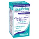 HealthAid TravelProbio 20 Billion CFU Probiotic – Saccharomyces boulardii + Prebiotic (FOS), Acid " Bile‐Resistant – Once‐Daily Vegan, Gluten‐Free, Room‐Temp Stable – Travel Digestive Support