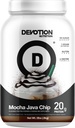 Devotion Nutrition Protein Powder Blend ← Gluten Gratis, Keto Friendly, No Añadido Azúcares Silencio 1g MCT  20g Whey &amp; Micellar Protein ← 2lb Tub (Mocha Java Chip)