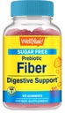 WellSí Azúcar Gummies de fibra gratis para adultos (4g) sufrimiento digestivo ←Prebiótico Fiber Suplemento Silencio 60 Conde