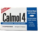Calmol 4 Hemorrhoidal Suppositories with Soothing Natural Ingredients, 24 Cuenta