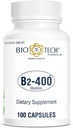 Bio-Tech Pharmacal B2-400, 100 cápsulas – Suplemento All-Natural – apoya la claridad y la productividad – No hay lácteos, peces, gluten, maní, pez Shellfish, GMOS, &amp; Soy – No hay colores artificiales