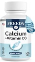 FREEDA Calcium 600 mg con vitamina D3 400 UI – Suplemento de soporte de bonificación esencial – Kosher, libre de gluten, tabletas de coado fácil de cambiar para hombres de mujeres (100 Ct)