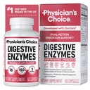 Enzimas digestivas de Physician para Bloating " Digestion - 16 Enzimas con prebióticos orgánicos " Probióticos para Gut " Salud digestiva - Tiempo de comida Alivio de la molestia - Soporte de doble acción - 60 TC