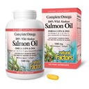 Omega completo por factores naturales, aceite de salmón salvaje de Alaska, soporta la salud cardíaca y cerebral con Omega-3 DHA y EPA, 180 softgels (180 porciones)