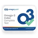 Omega Quant Omega-3 Índice Completo - Completa Fatty Acid Profile Blood Test Kit ← Incluye - Omega-3s, Omega-6s, grasas saturadas, grasas monoinsaturadas, grasas trans soportadas Ø 1 Completa Inicio Kit