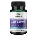 Citrato de zinc Swanson - Suplemento Mineral Promoción Visión saludable &amp; Sistema de inmunología Salud - Fórmula natural Apoyo Wellness general - (60 cápsulas, 50 mg cada uno)