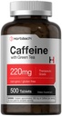 Horbäach Caffeine Pills 220mg con Green Tea tención 500 Tablets ← Vegetarian, Non-GMO & Gluten Free