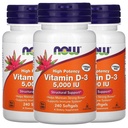 Ahora Vitamina D-3 5000 UI, 240 Softgels, Pack de 3