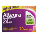 Allegra Adulto 24-Hour Alergy Relief Tablets, No-Drowsy Indoor and Outdoor Alergy Medicine, 180 mg Fexofenadine HCI Antihistamine Pill, 70-Count