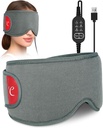 Máscara de ojos calientes de Comfytemp para los ojos secos, Pistola de calefacción de ojos USB, Sinus Headache Migraine Relief Mask, Compresss caliente para los ojos con 3 Ajustes de calor y tiempo