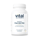 Vital Nutrients Ultra Pure® Fish Oil 700 ← Soporta Corazón, Cerebro y Salud Conjunta* Silencio Fuente sostenible High EPA & DHA Omega-3 Fatty Acid ← Lemon Flavor TEN Gluten, Dairy &amp; Soy Free TEN 60 Softgels