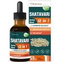 Shatavari (Shitabari) Las gotas de apoyo para mujeres Menopause Relief, Herbal Supplement for PMS Support, 12-in-1 Formula with Wild Yam, Vitex Berry Extract. 2oz