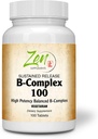 Suplemento completo de vitamina B-Complex - B Complejo de suplementos de vitaminas con ácido fólico, biotina, Inositol - para Immune &amp; Cardio Health, Metabolismo energético - 100 Tabletas de liberación sostenida