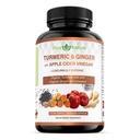 120 Cápsulas de USDA Pólvora Orgánica Turmérica, USDA Pólvora Orgánica de Ginger y Pólvora de Sidra de Apple con Curcuminoide (95%) y Bioperina, 1410 mg por Servir en Cápsulas Veggie