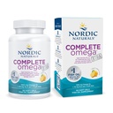 Naturales nórdicos completa Omega Xtra, Lemon - 60 geles blandos - 1360 mg Omega-3 + 76 mg GLA - Esquí sano - Cognición - No GMO - 30 Actuaciones