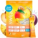 Swigg Electrolytes Powder Packets - No Sugar Multivitamina Hydration Powder, Sugar Free Electrolyte Drink Mix with Vitamin B12, B5, B6, C, D and Folate, Multi Vitamin Water, Tropical Fusion - 30 Sticks