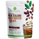 Antler Farms - 100% Grass Fed New Zealand Whey Protein Isolate, Iced Mocha Flavor, 2 libras - Puro y limpio, 6 ingredientes, Procesado frío