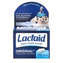 Lactaid Original Strength Lactose Intolerance Pills, 9000 FCC Natural Lactase Enzyme Dairy Relief Caplets, Helps Prevent Gas, Bloating " Diarrhea Debido a la sensibilidad de lactosa en Adultos " Niños, 120 Cuentas