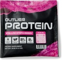 Fresa de proteína clara basada en plantas - Vegetariano &amp; Vegan - Fácil de digerir, sin gluten, sin azúcar, sin lácteos, libre de soya (25 paquetes de talla única, fresa)