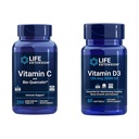Extensión de la vida Vitamina C &amp; Quercetina Plus Vitamina D3 5000 UI - 250 Tabletas Vitamina C Immune Support Plus 60 Vitamina D3 Softgels for Bone, Brain &amp; Immune Health