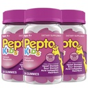 Pepto Kids Gummies, Helps Relieve Occasional Upset Stomach, Acid Indigestion, Sour Stomach y Heartburn, 72 Total (3 Packs de 24)