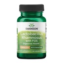 Swanson Lactobacillus Rhamnosus con FOS - 5 Billion CFU - Asistencia sanitaria digestiva con Fructooligosaccharides - Apoyo probiótico para la salud gastrointestinal* - Vegan - 60 Veggie Caps
